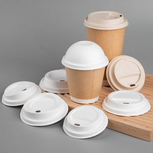 Ecologico una volta gettare via biodegradabile compostabile canna da zucchero caffè tazza di carta coperchio tazza di caffè coperchio 80mm/90mm - Product Image 2
