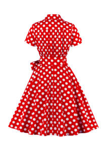 Polka Dot ăn mặc phụ nữ cổ điển đu dây vành đai 50S 60S rockabilly prom bên Dresses Retro Ăn mặc - Product Image 3