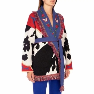 Cardigan tricoté pour femmes, <span class=keywords><strong>pull</strong></span>-<span class=keywords><strong>over</strong></span>, long, de grande taille, hiver, 2021 - Product Image 4