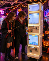 Naughty Dog NDJ-SWJ3 Machine à grue pour enfants sécurisée à monnayeur, en métal, avec interface en anglais, garantie 1 an, installation facile, jouet automatique