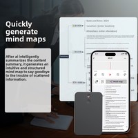 Mini Enregistreur Vocal IA avec Modèle GPT WAV A3, Double Bouton Vertical en Alliage d'Aluminium USB 3.0 pour Réunions Téléphoniques et Notes