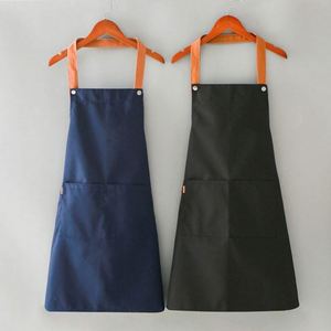 Delantales de Cocina Unisex de Lona con Logotipo Personalizado, Impermeables y Resistentes al Desgaste, con 2 Bolsillos Amplios para Cafeterías, Restaurantes y Cocina - Product Image 4