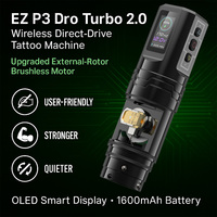 Groothandel EZ P3 Pro Turbo 2.0 Draadloze Tatoeagemachine |   6-takt directe aandrijving |   12V borstelloze motorpen met hoog koppel