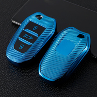 Funda de TPU suave de fibra de carbono para llave de coche, carcasa para Peugeot 408 Citroen Versailles C5X Sega Tianyi, llaveros, llavero, bolsa