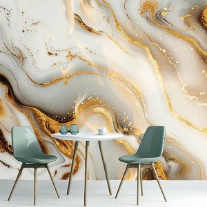 Abstrait marbre soie imperméable moderne <span class=keywords><strong>papier</strong></span> <span class=keywords><strong>peint</strong></span> or Art texturé murale facile pour bureau salon <span class=keywords><strong>salle</strong></span> à <span class=keywords><strong>manger</strong></span> décoration murale - Product Image 1