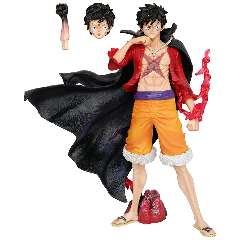 Un pezzo Liangchen Luffy nuova e vecchia serie imperatore Luffy a due teste fatta a mano statua ornamento in piedi consegna all'ingrosso