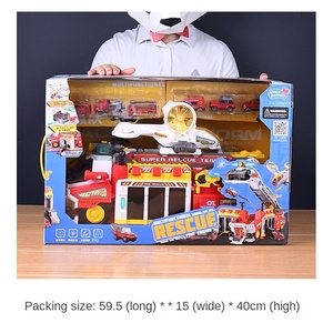 Sam's Same Little Actor/6032 Jouet de voiture de course, de sauvetage, camion de pompiers et de chantier pour garçons, grande voiture, équipe Wang Wang - Product Image 2