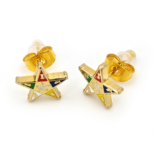 Produk Baru grosir anting-anting Masonik logam simbol OES Bintang Timur anting-anting wanita - Product Image 1
