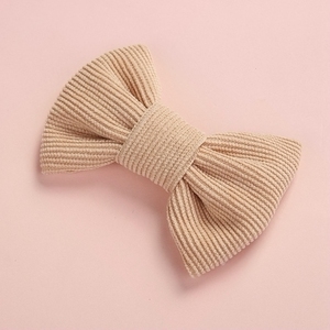 Cute Corduroy <strong>Baby</strong> Bows With Nylon <strong>Headband</strong> or Clips - Product Image 2