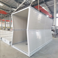 Structure en acier anti-vent, maison pliable en conteneur, kit complet de panneaux sandwich pour dortoir du personnel du camp minier