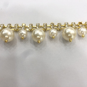 Chất Lượng Cao Tùy Chỉnh Rhinestone Hàng Đôi Ngọc Trai 8Mm Fancy Mã Chuỗi Wedding Dress Phụ Kiện Tự Làm Quần Áo, Điện Thoại Di Động, Túi Xách - Product Image 2