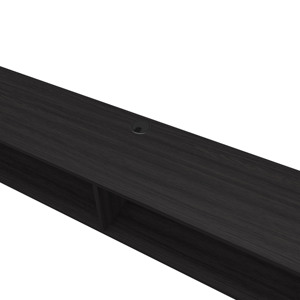 FM FURNITURE Central Floating Media Rack Wengue Melamine 2 <b>Shelves</b> <b>Wall</b> <b>Shelf</b> - Product Image 6