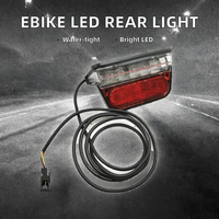 Feu arrière LED étanche et lumineux pour vélo électrique, feu stop combiné avec éclairage de plaque d'immatriculation pour E-bike