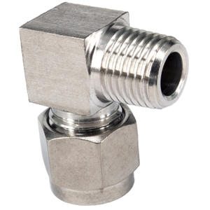 Férula Acero inoxidable 316 Unión codo macho 1/8 1/2 Accesorio de tubo para oxígeno - Product Image 1