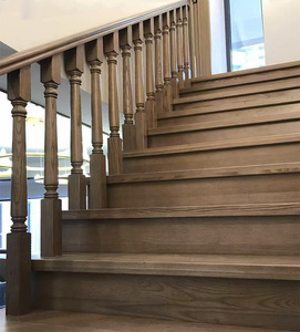 Escalones <span class=keywords><strong>de</strong></span> <span class=keywords><strong>Madera</strong></span> Personalizados para Interiores, con <span class=keywords><strong>Peldaños</strong></span> en Ángulo Recto y Contrapeldaños, para Decoración <span class=keywords><strong>de</strong></span> Villas y Apartamentos - Product Image 5