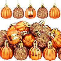 Colingmill 36 pièces d'ornements d'arbre d'automne, décorations suspendues en forme de citrouille scintillantes