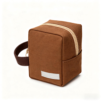 Pochette en coton personnalisée pour femme, motif bonbons mignon, pour trousse de maquillage portable en toile, avec fermeture éclair, organiseur de voyage