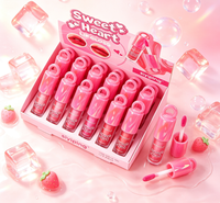 Huile repulpante pour les lèvres Fruit Vagan Pink Flower, gloss mat de luxe sous marque privée, tubes de rouge à lèvres pour enfants, maquillage en gros