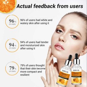 Suero facial blanqueador antienvejecimiento orgánico de 30ml con ácido hialurónico VC natural y vitaminas cuidado hidratante de la piel deshacerse de Zits - Product Image 6