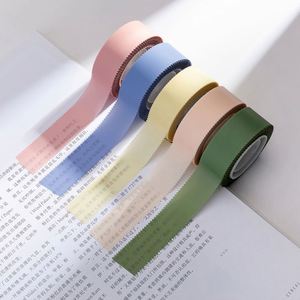 HengXin Transparent Stationery Tape Morandi Colors School Supplies Marking Tape Index Tabs <b>Creative</b> - Product Image 1