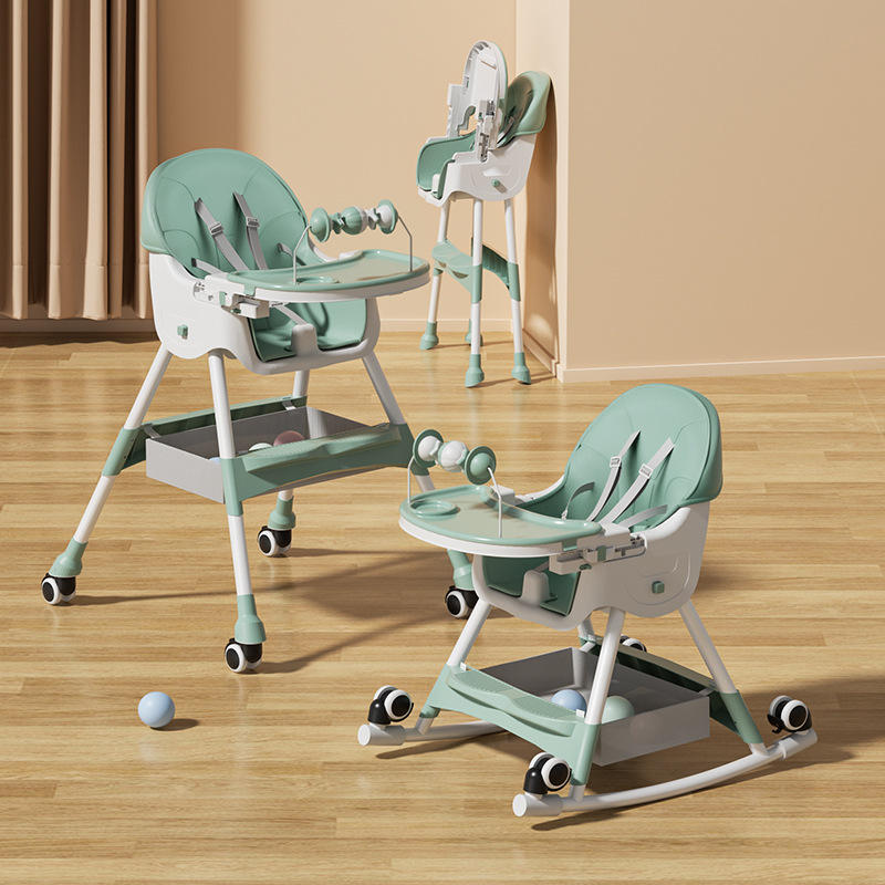 Silla de comedor Barbie - Estilo caballito de balancín azul