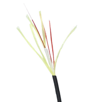 Kabel Serat Optik NX CORE Ftth 1fo 1 2 Core Bulat 5.0mm Selubung Ganda 4.6mm G657a2 Kabel Drop Bulat Indoor/Outdoor 1km