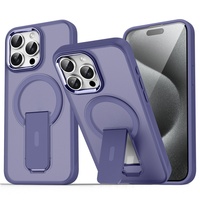 Coque magnétique antichoc avec béquille pour iPhone 17, 16E, 16 Pro Max, 15 Plus, 14 Pro, 13, 12, 11, compatible avec la recharge sans fil