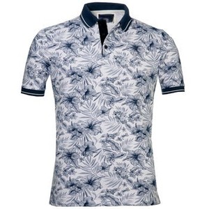 เสื้อเชิ้ตคอวีผู้ชายผ้าโพลีเอสเตอร์ผสมฝ้าย กระดุมทรงแตร พร้อมโลโก้แบบกำหนดเอง - Product Image 2