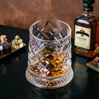 Verre à whisky rotatif à 360° à motif diamant, verre à liqueur en cristal tournant, verres à boire créatifs pour la décompression en bar