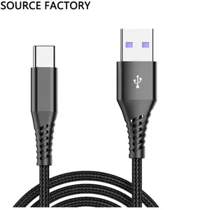 Cable tipo C cable de carga rápida USB tipo C cable de datos de carga rápida precio directo de fábrica USB negro tipo C cables de datos