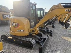 Mini-excavatrice CAT 303.5E d'occasion en stock, petite machinerie à bas prix pour l'entretien des jardins et la construction agricole - Product Image 3