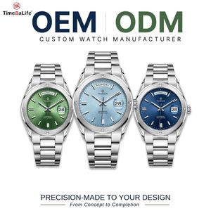 <span class=keywords><strong>Orologio</strong></span> di Lusso Personalizzato OEM con Movimento Meccanico Automatico Miyota 8285, Quadrante con Giorno e Data, Vetro Zaffiro con Lente d'Ingrandimento - Product Image 1