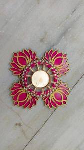 Vente en gros de bougeoir chauffe-plat fleur de lotus en métal bougeoir chauffe-plat décoratif bon marché pour la maison et la fête de mariage - Product Image 5