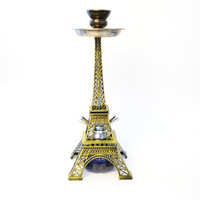Vente chaude Paris Tour Narguilé Shisha 2 Tuyaux Sheesha Huka Narguile Portable Mini Shisha Narguilé Double Tuyaux