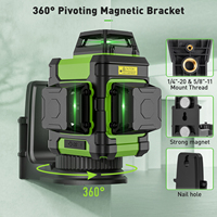 Niveau laser rotatif Huepar HM03CG 12 3D pour extérieur avec projection séparée et mode manuel