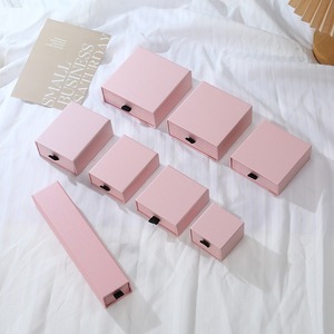 กล่องใส่เครื่องประดับแบบลิ้นชักรักษ์โลกบุผ้ากำมะหยี่ พร้อมบรรจุภัณฑ์กระดาษสีตามสั่งสำหรับแหวน ต่างหู สร้อยคอ - Product Image 5