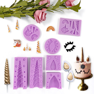 Usine Stock Fondant Moule 3D <span class=keywords><strong>Licorne</strong></span> Forme <span class=keywords><strong>Licorne</strong></span> Sourcil Cils Gâteau Au Chocolat Fondant Silicone Moule <span class=keywords><strong>De</strong></span> Cuisson - Product Image 1