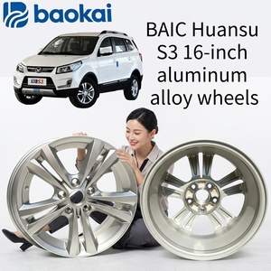 <span class=keywords><strong>Jante</strong></span> en alliage d'aluminium finition argent style original pour BAIC Huansu S3 16 pouces, remplacement, état neuf - Product Image 3