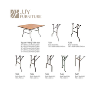 Table rectangulaire pliable pour la restauration en plein air JJY-ZDZ-A003, 48 pouces, plateau stratifié, design portable