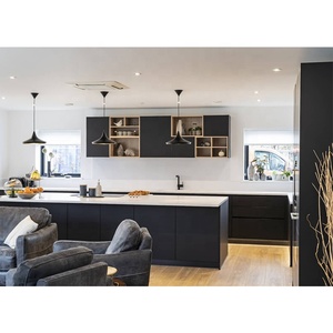 Poignée de meuble Realgres en bois de pin, profil <span class=keywords><strong>Gola</strong></span>, armoires de cuisine, unités de cuisine modulaires en PVC UV, finition brillante, cuisine moderne en métal, style nordique - Product Image 1