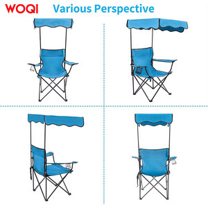 Silla de Camping Plegable Woqi Azul Cielo con Toldo, Silla de Playa Portátil, Duradera y Ligera - Product Image 2