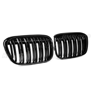 Rejilla Delantera para BMW X1 F48 F49 2016 2017 2018 2019 XDrive, Doble Listón, Negro Brillante, Accesorios para Automóviles - Product Image 2