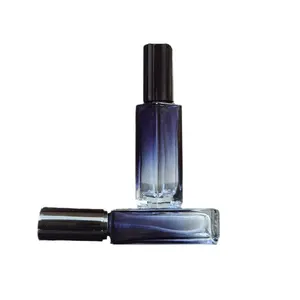9Ml Blauwe Parfumfles Glazen Spuitfles Etherische Olie Parfum Pomp Spuitfles