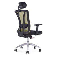 Chaise de bureau de luxe multifonction ergonomique, siège en tissu mailles, accoudoir réglable 2D avec base en aluminium, fauteuil moderne