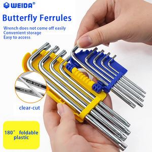 طقم مفاتيح ألن سداسية من النوع L مكون من 9 قطع، درجة صناعية، من الفولاذ الكروم فاناديوم، مقاس متري، تصنيع حسب الطلب - Product Image 4