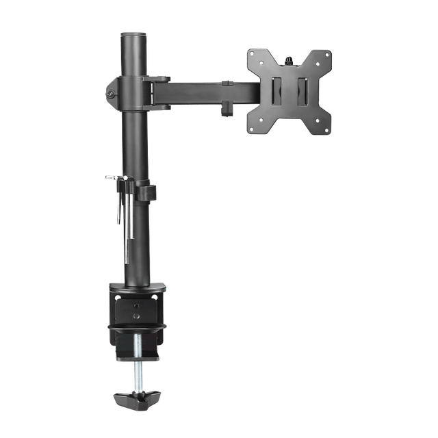 Single Fully Adjustable Standing Height Monitor Arm Stand Mount 800mm Tall for Monitor Computer Screen 27inch