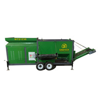 Crible Rotatif Mobile à Tambour pour Terre Végétale, Compost et Bois : Séparateur de Sol, Sciure, Copeaux et Déchets