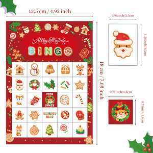 Cartes <span class=keywords><strong>de</strong></span> jeu <span class=keywords><strong>de</strong></span> <span class=keywords><strong>Bingo</strong></span> Noël et Halloween – Ensemble <span class=keywords><strong>de</strong></span> 33 pièces pour réunions familiales – Indispensable pour les fêtes – Stimule la vision, la motricité et la cognition - Product Image 2