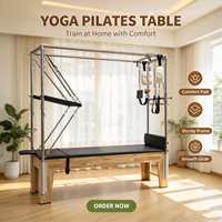 Lit de Pilates Cadillac MJD M201A en bois de caoutchouc/érable pour usage domestique et commercial, entraînement de yoga, fitness, musculation