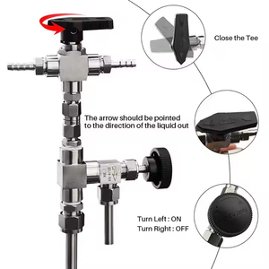 Remplisseur de bouteille de bière à contre-pression, pistolet à bière Homebrew, baguette d'embouteillage de qualité alimentaire en acier inoxydable pour la bière et le <span class=keywords><strong>vin</strong></span>, outil de brassage de bière - Product Image 4